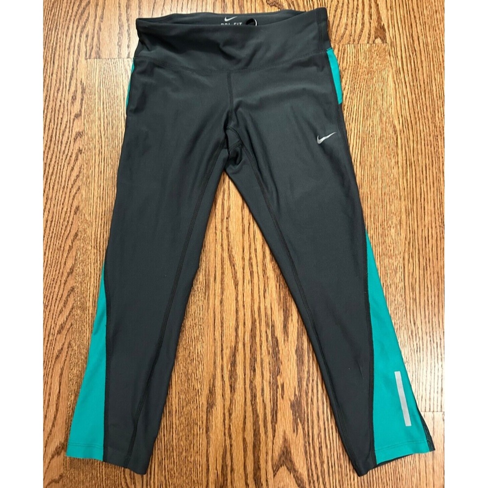 Nike Dri-Fit  Women's Cropped Leggings size S color Gray Green